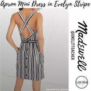 Madewell Apron Mini Dress in Evelyn Stripe